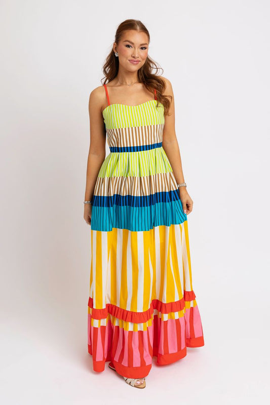 Karlie Striped Cami Maxi in Multicolor