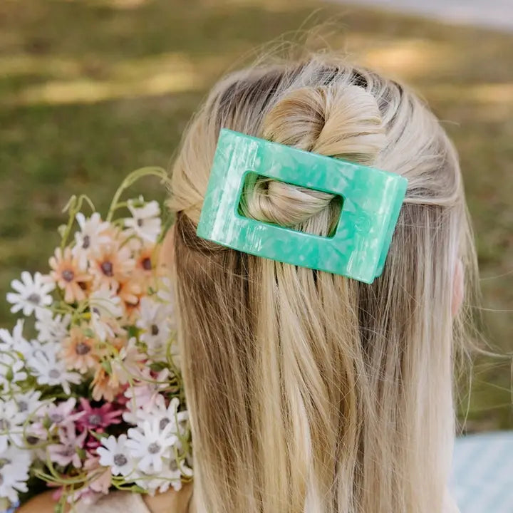 Teleties Flat Rectangle Clip in Medium