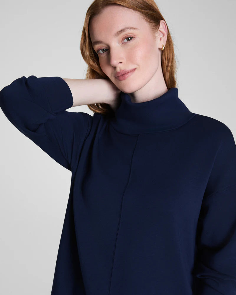 Spanx Air Essentials Turtleneck Tunic in Timeless Navy