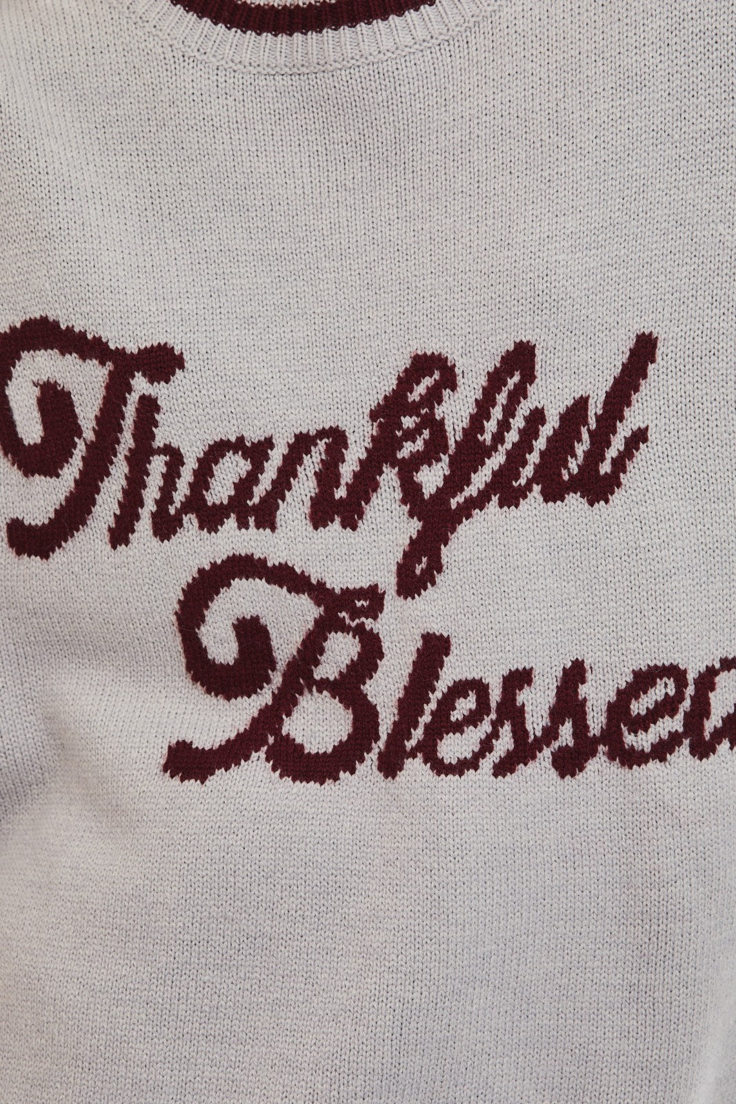 Thankful & Blessed Sweater in Fall Burgundy