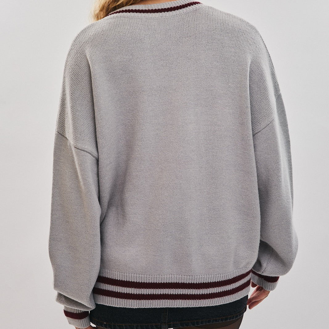 Thankful & Blessed Sweater in Fall Burgundy