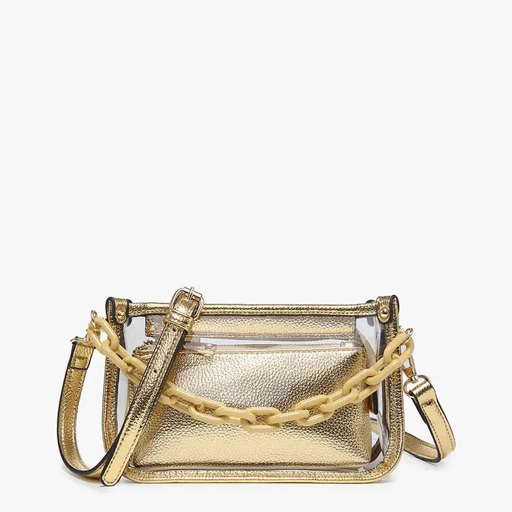 Acrylic Chain Detailed Stadium Bag