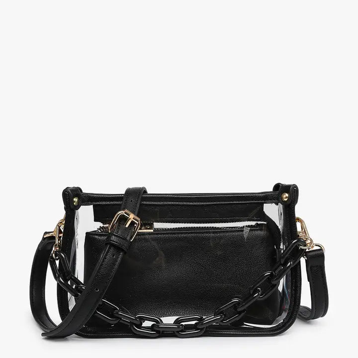 Acrylic Chain Detailed Stadium Bag