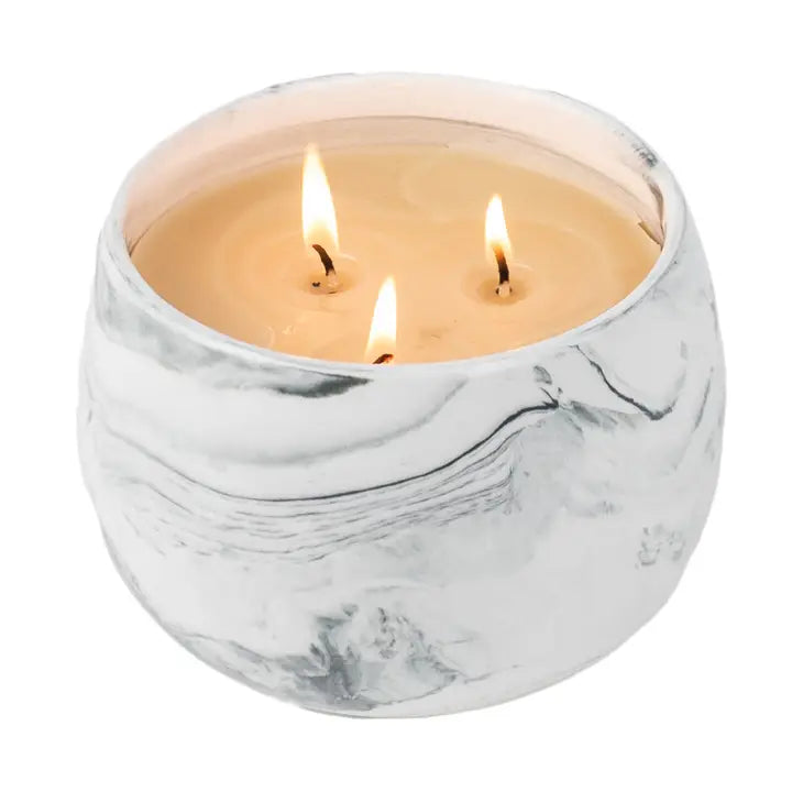 Marble 3 Wick Candle in Sweet Grace
