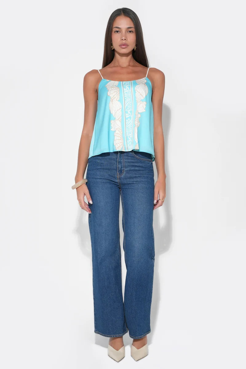 Adelyn Rae Arabella Braided Tie Straps in Seafoam/Ivory