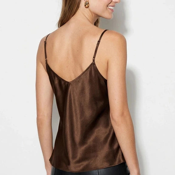 Satin Cami in Chocolate