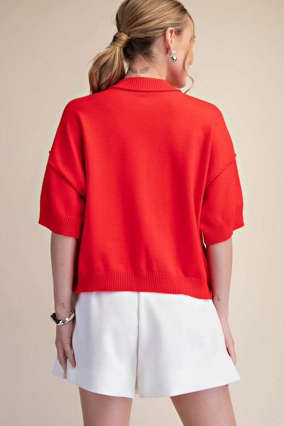 Everyday Cardi in Red
