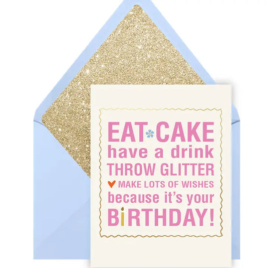 Birthday Card in Eat Cake