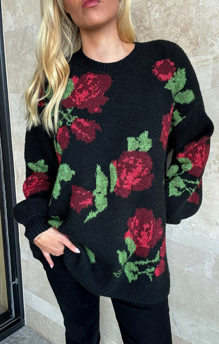 Show Me Your Mumu Summit Sweater in Send Me Roses