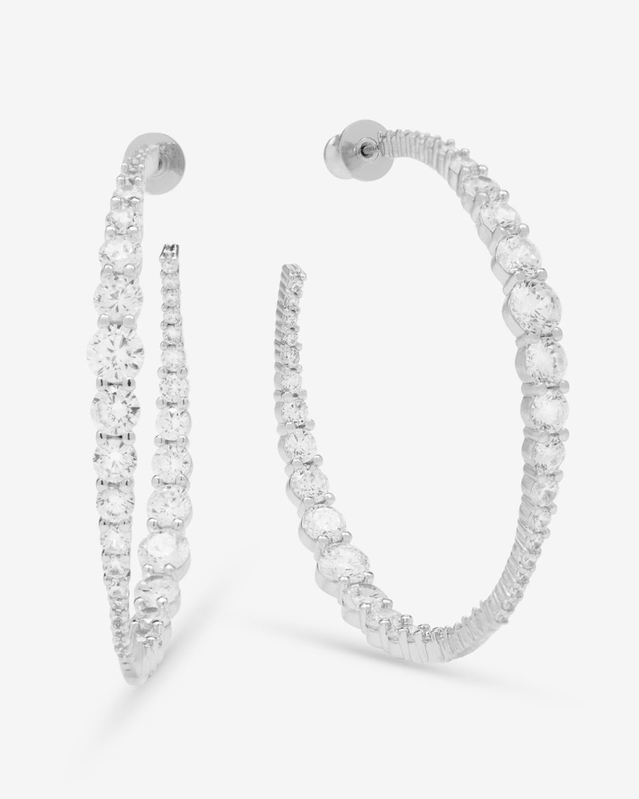 Melinda Maria Oh She Fancy Gradual Hoops in Silver