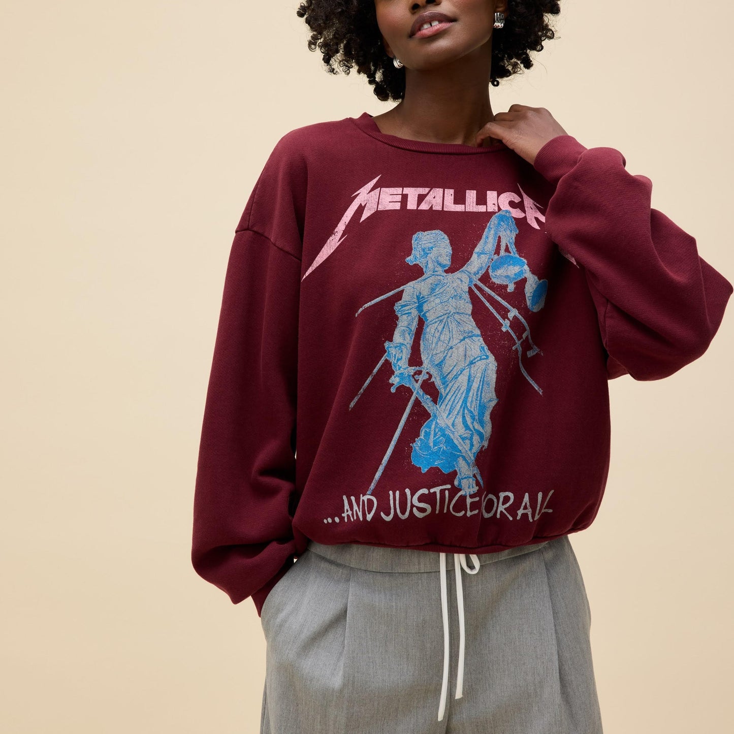 Daydreamer Crew Sweatshirt in Metallica Justice for All