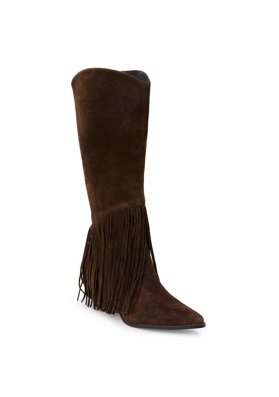 Matisse Footwear Tatum Fringe Boot in Chocolate Suede