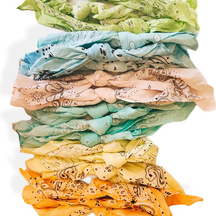 Knotted Hand Dyed Bandana