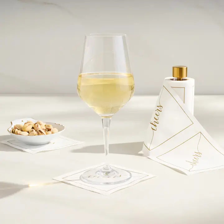 Gold Rolled Cocktail Napkin Stand