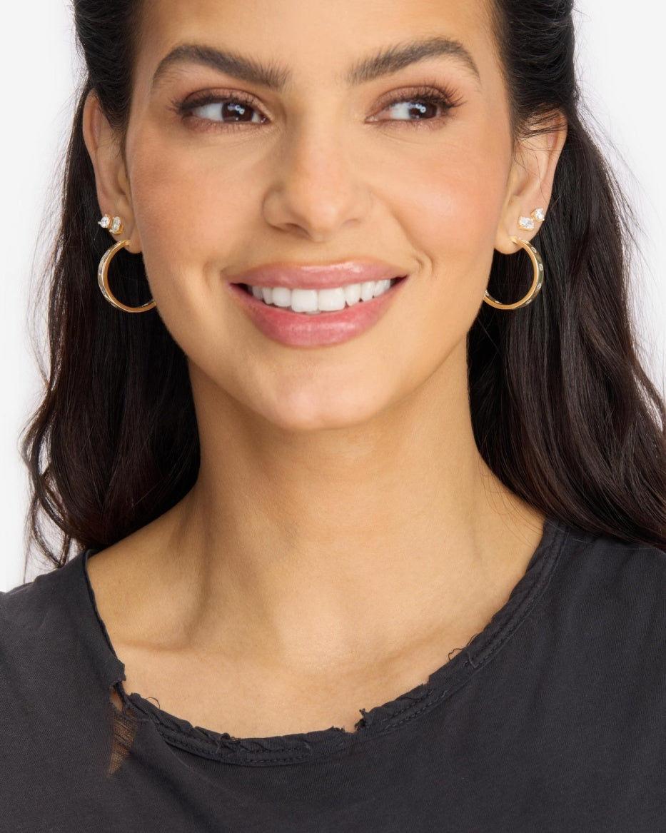 Melinda Maria Ashley Rodeo Hoops in Gold 1in.