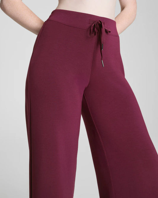 Spanx Air Essentials Wide Leg Pant in Plum Berry