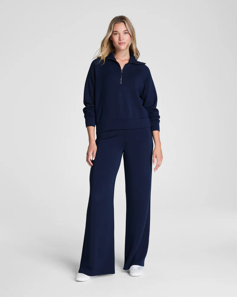 Spanx Air Essentials Wide Leg Pants in Timeless Navy