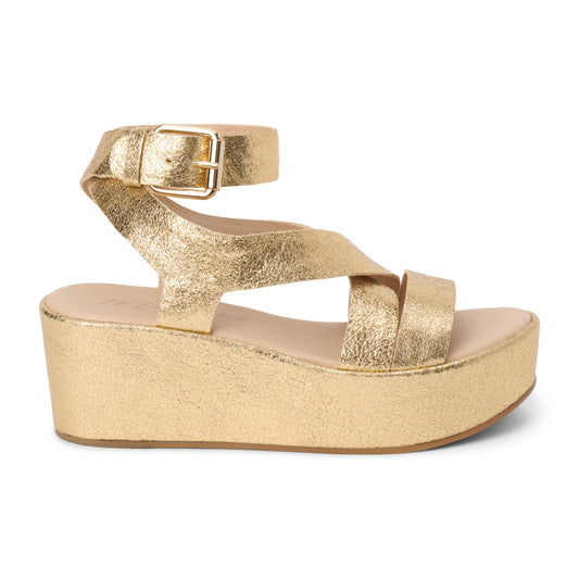 Matisse Footwear Pascal in Gold Crinkle