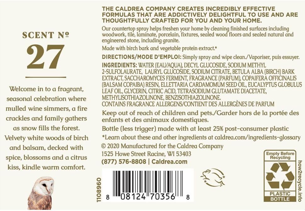 Caldrea Counterspray in Gilded Balsam Birch