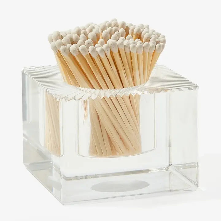 Acrylic Square Match Striker with White Matches