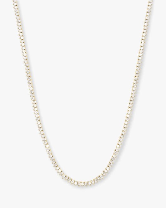 Melinda Maria Not Your Basic Tennis Necklace in Gold