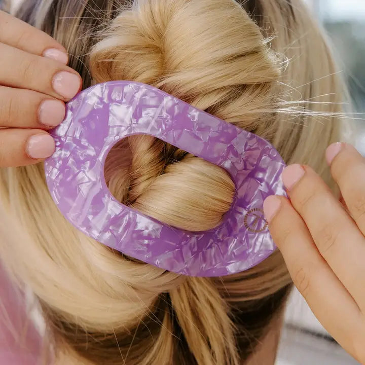 Teleties Flat Round Clip in Large