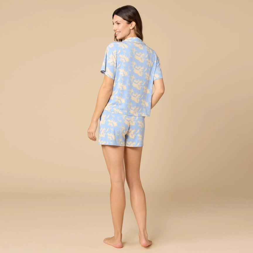 Softies Aria Slim Notch Collar Pajama Short Set