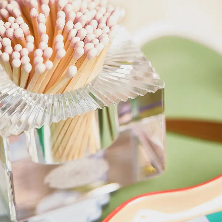 Acrylic Square Match Striker with White Matches