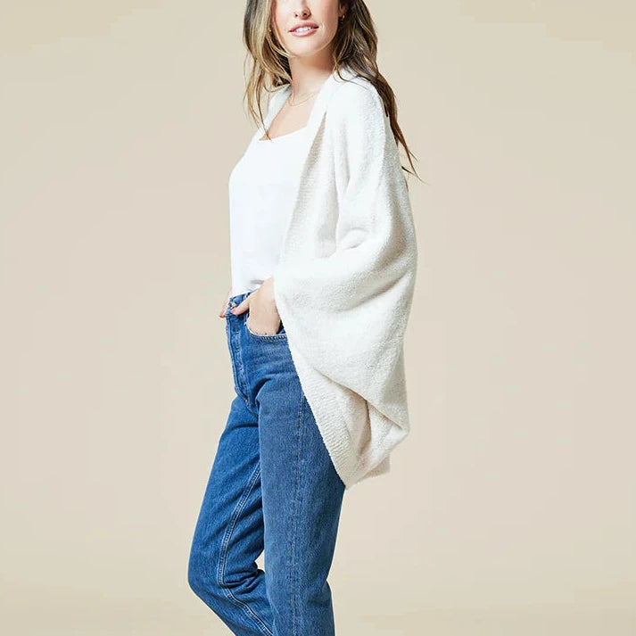 Softies Solid Marshmellow Shrug in Almond