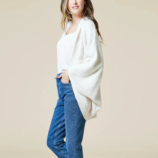 Softies Solid Marshmellow Shrug in Almond