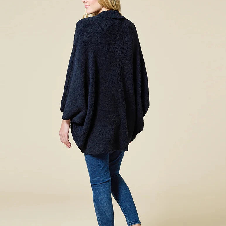 Softies Solid Marshmellow Shrug in Black
