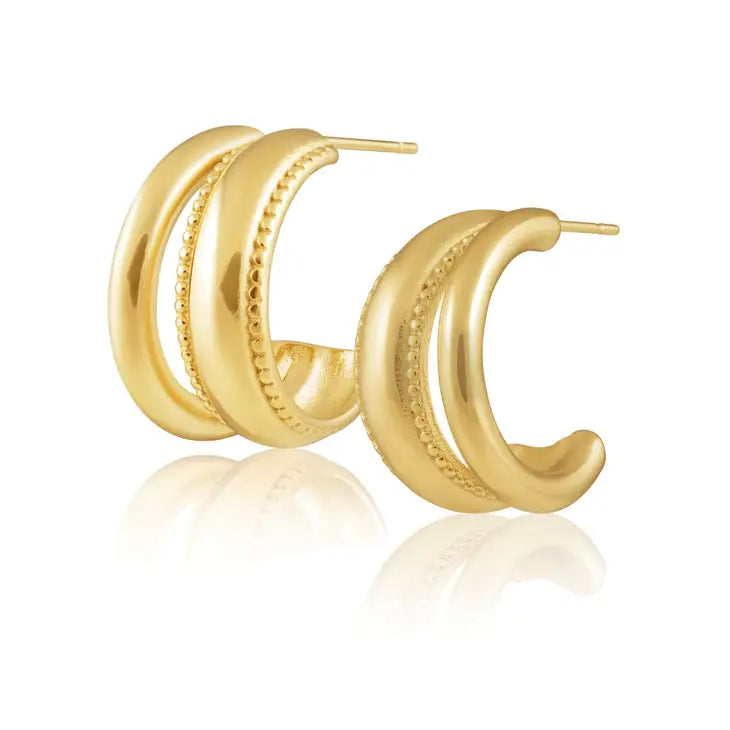 Sahira Jewelry Portia Hoops in Gold