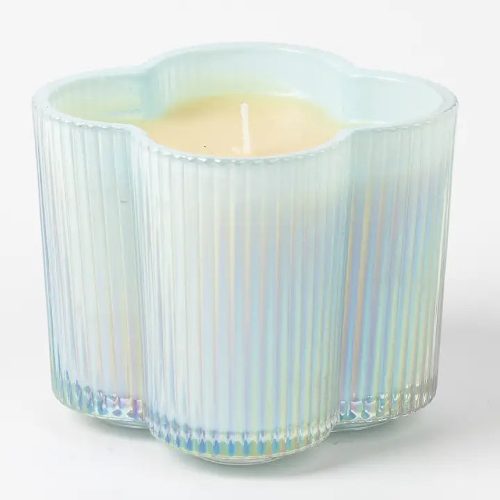 Single Wick Turquoise Clover Candle in Sweet Grace