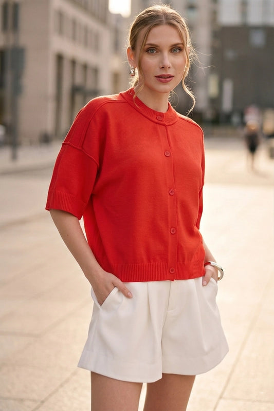 Everyday Cardi in Red