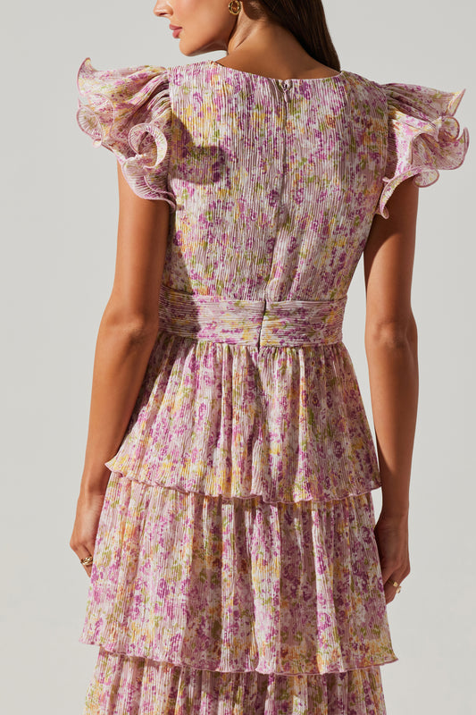 Astr the Label Emporia Midi Dress in Bitsy Floral Multi