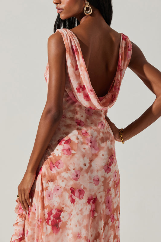 Astr the Label Cecilia Dress in Mauve Floral