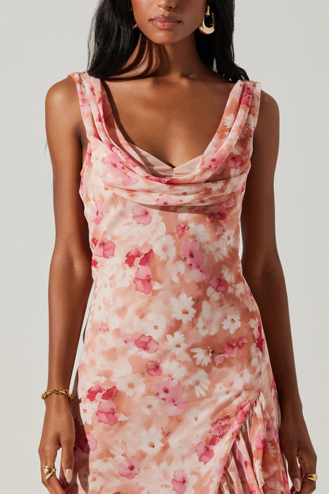 Astr the Label Cecilia Dress in Mauve Floral