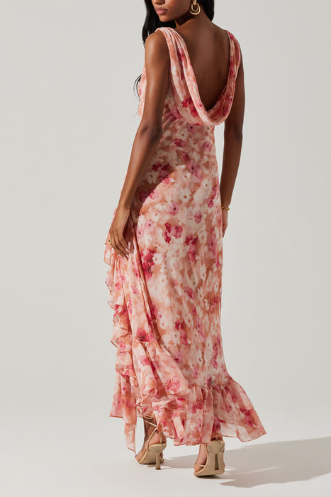 Astr the Label Cecilia Dress in Mauve Floral