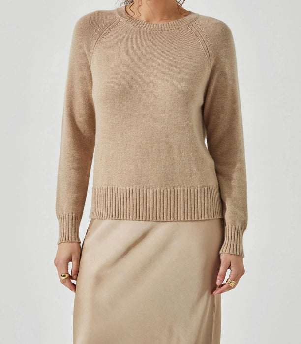 Astr the Label Helene Mexied Media Maxi Sweater Dress in Cream