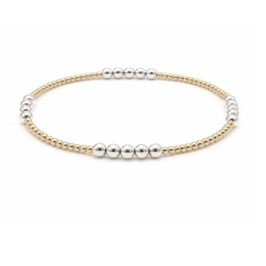 Erin Gray The Hamptons Mixed Metal 2x4 Beaded Bracelet