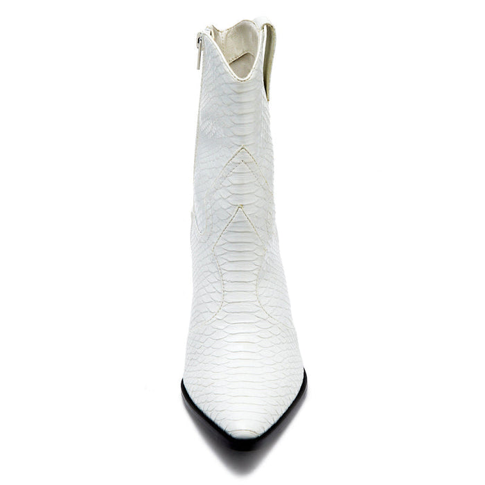Matisse Footwear Bamboo Booties in White Snake
