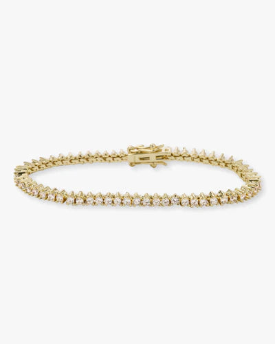 Melinda Maria Baby Not Your Basic Tennis Bracelet in Gold