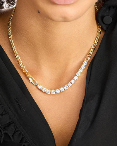 Melinda Maria Baby Julian REALLY Loves Diamonds Necklace in Gold