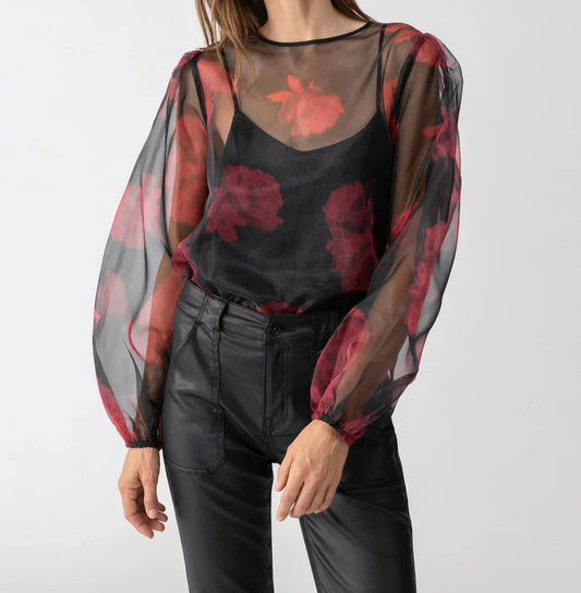 Sanctuary Moody Sheer Blouse in Rose