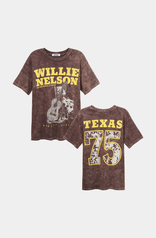 Daydreamer LA Weekend Tee in Acid Wash Willie Nelson