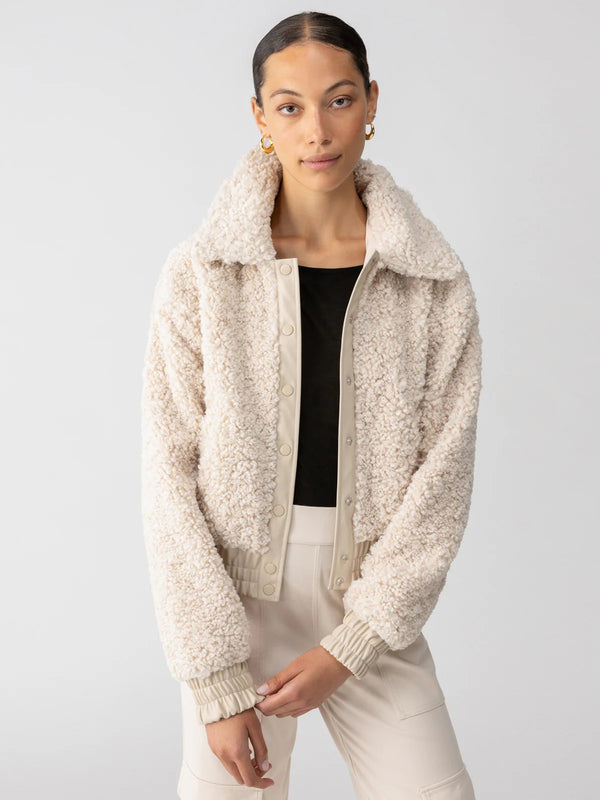 Sanctuary Libby Sherpa Jacket in Almond