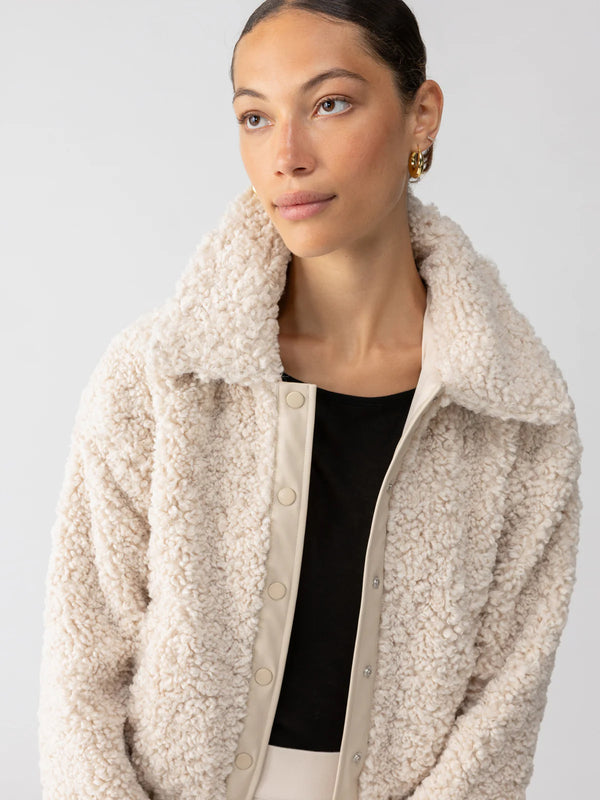 Sanctuary Libby Sherpa Jacket in Almond