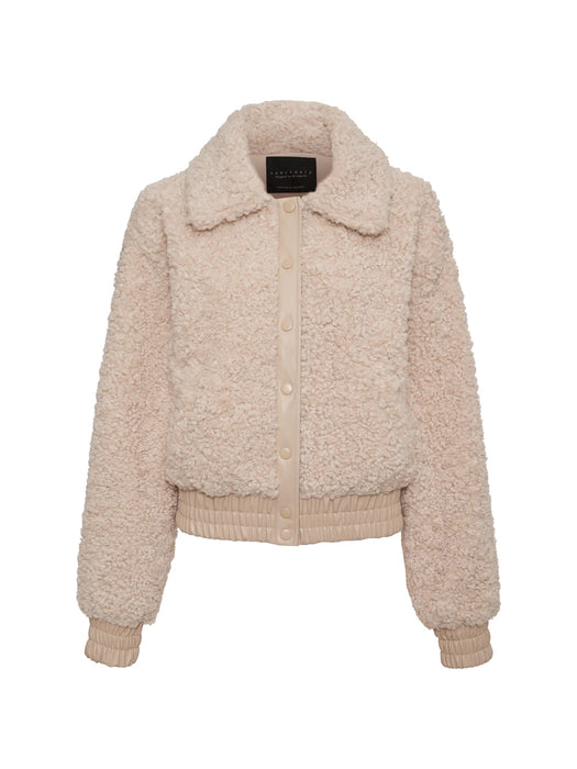 Sanctuary Libby Sherpa Jacket in Almond