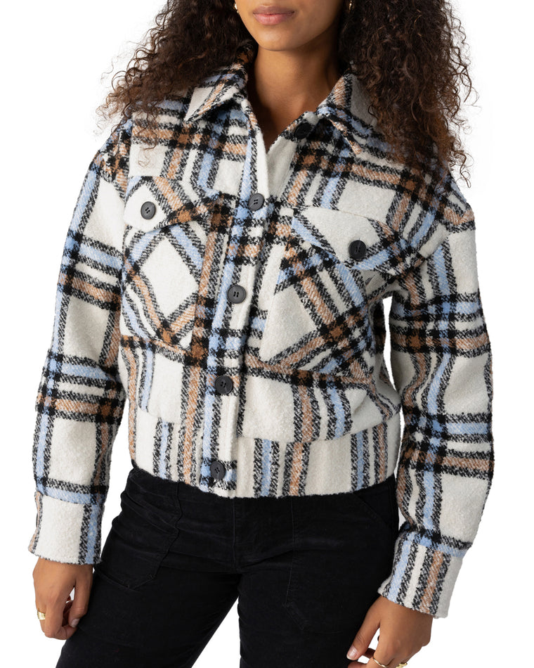 Sanctuary Liv Jacket in Sky Plaid