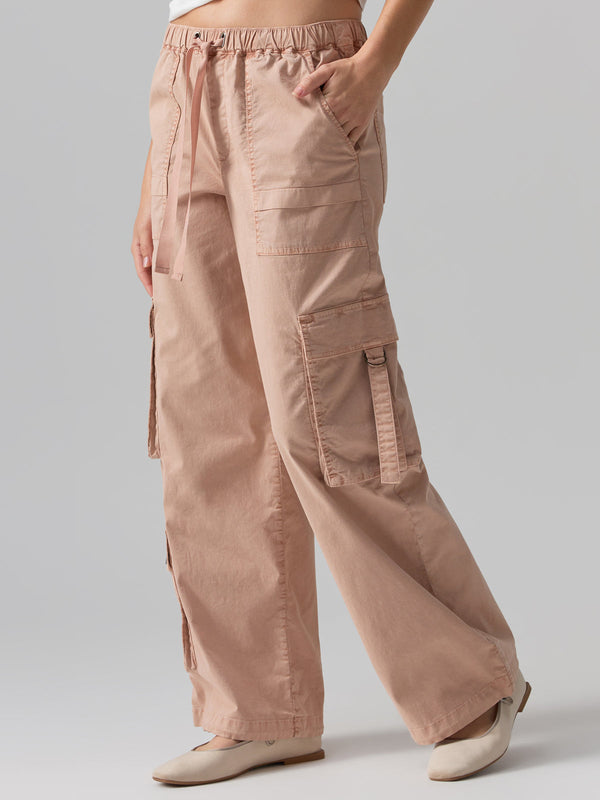 Sanctuary Cargo Parachute High Rise Pants in Bare Nude